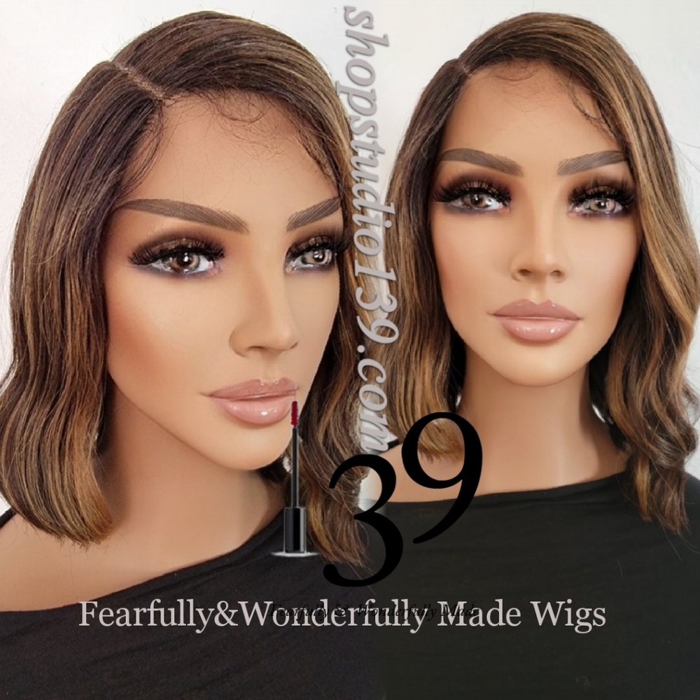So pretty natural looking panio colors HD lace front bob wig